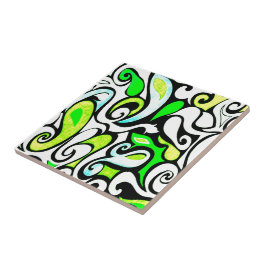 Wacky Retro Swirl 3 Fliese