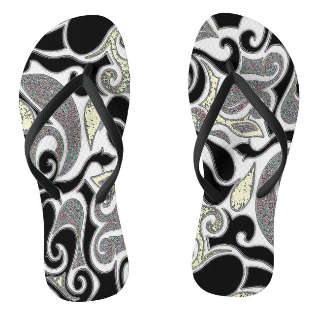 Wacky Retro Swirl Flip Flops (Fußbett)