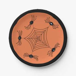 Wacky Spiders Halloween Pappteller