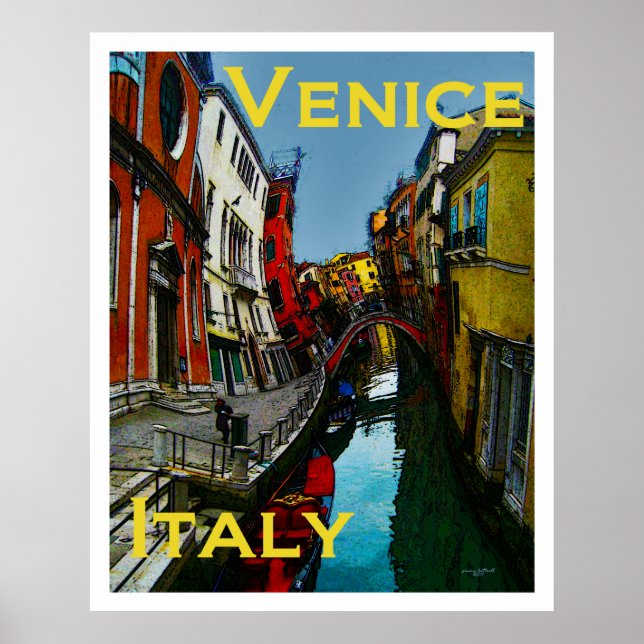 Wacky Travel Posters - Venedig Italien Poster (Vorne)