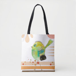 Wacky Watercolor Warbler Tasche