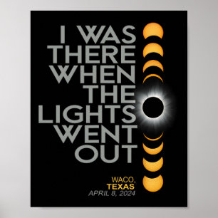 Waco 2024 Totalität des solaren Eclipse Poster