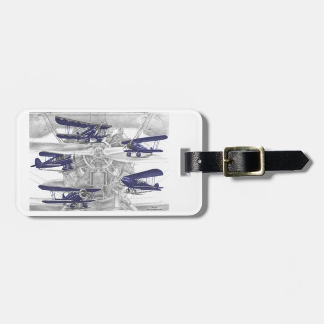 Waco Biplane Gepäckanhänger (Vorderseite horizontal)