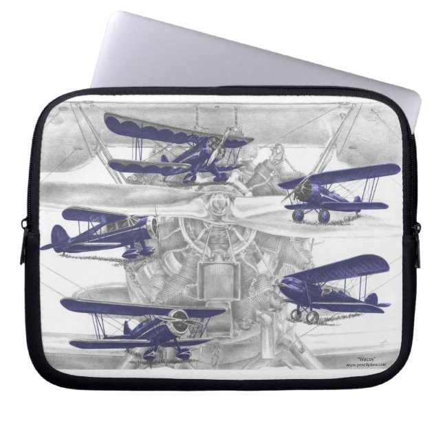 Waco Biplane Laptopschutzhülle (Vorderseite)