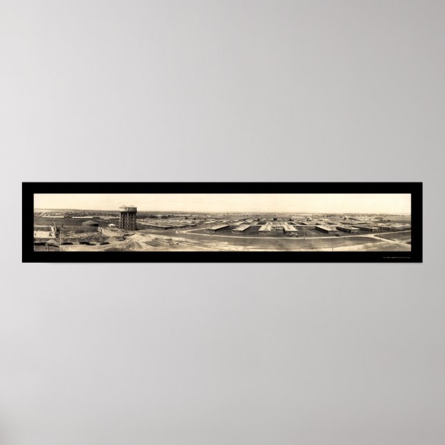 Waco Camp MacArthur Foto 1918 Poster (Vorne)