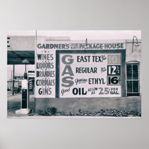 WACO-GASSTATION 1939 POSTER