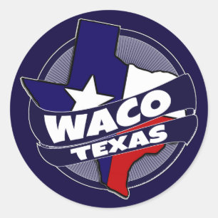 Waco Texas-Fahne platzt Aufkleber
