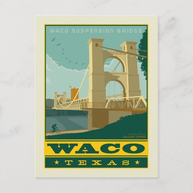 Waco, Texas Postkarte (Vorderseite)