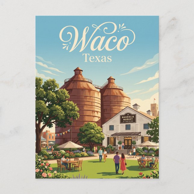 Waco, Texas Postkarte (Vorderseite)