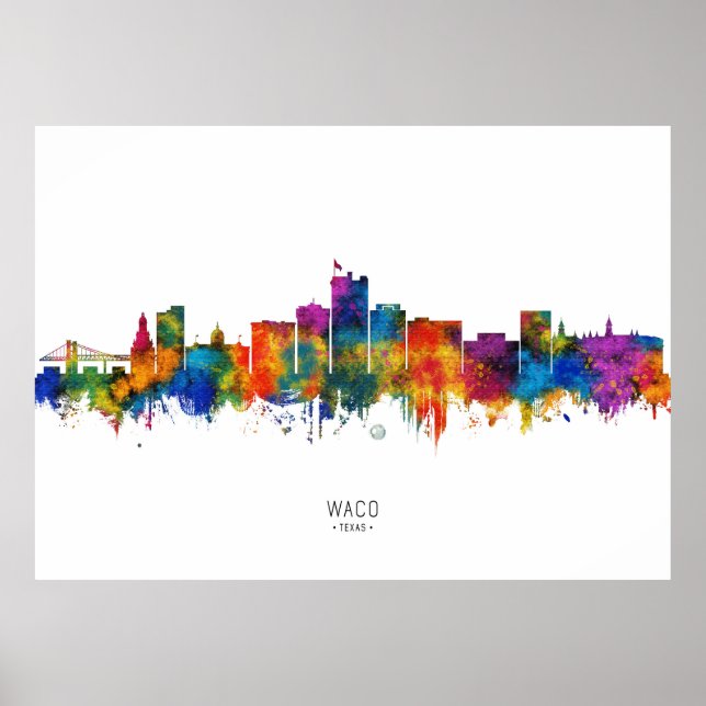Waco Texas Skyline Poster (Vorne)