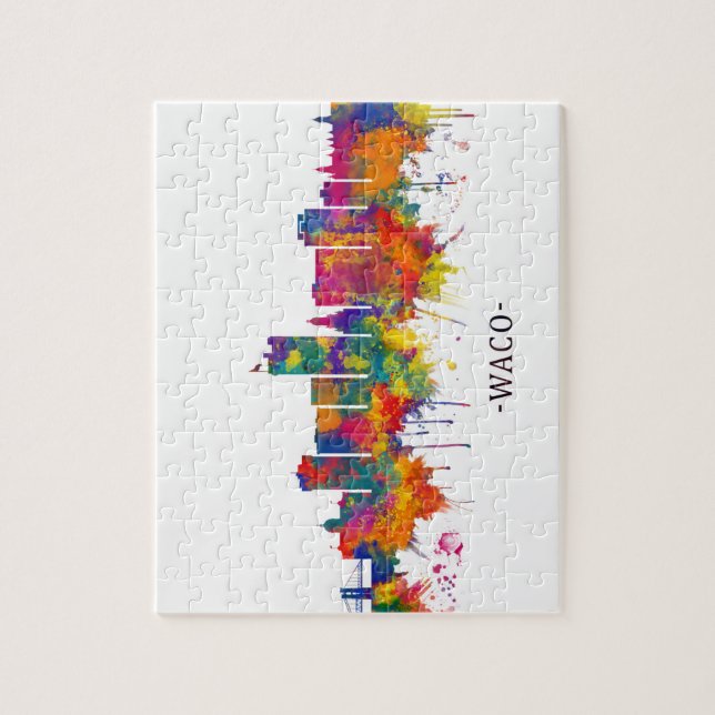 Waco Texas Skyline Puzzle (Vertikal)