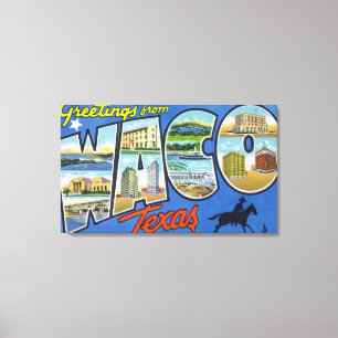 Waco, TexasLarge Buchstabe ScenesWaco, TX 2 Leinwanddruck