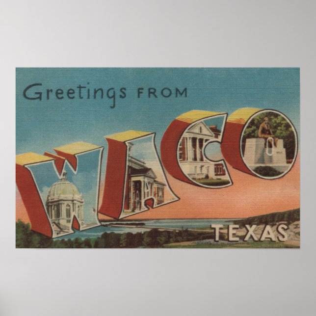 Waco, TexasLarge Letter ScenesWaco, TX Poster (Vorne)