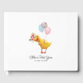 Waddle es sei Floral Duck, Baby Shower Guest Book Gästebuch