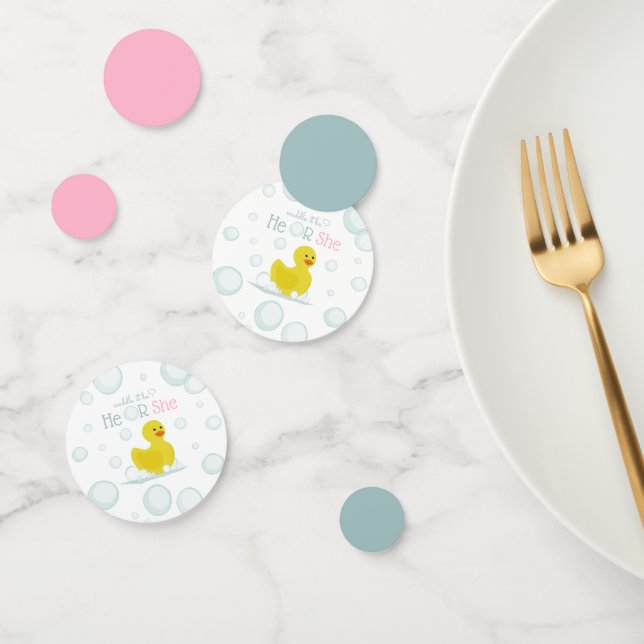 Waddle it Be Gender Reveal Gummi Duck Bubbles Konfetti (Gruppe)