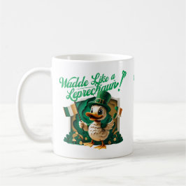 Waddle Like a Leprechaun" St. Patrick's Day Duckli Kaffeetasse
