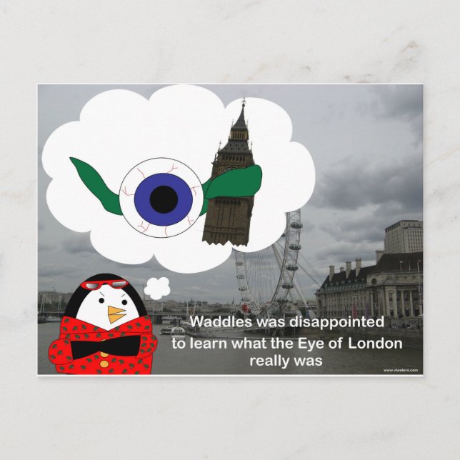Waddles London Eye Postkarte (Vorderseite)