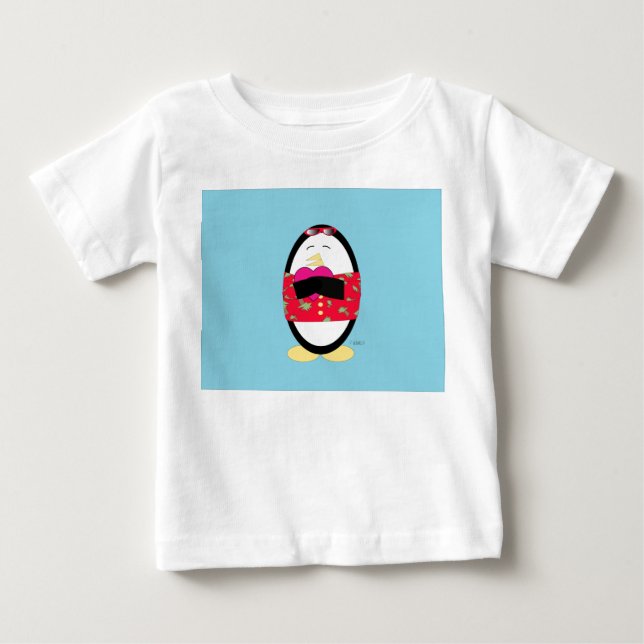 Waddles teilt die Liebe Baby T - Shirt (Vorderseite)
