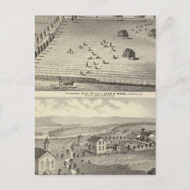 Wade ranch, Wohnsitz Weller Postkarte (Vorderseite)