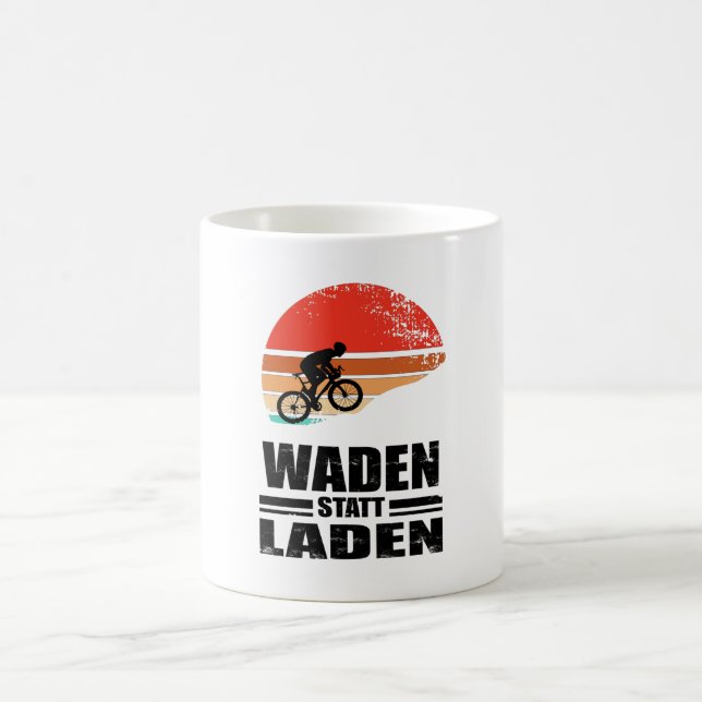 Waden statt Laden - Mountainbike BMX Fahrrad  Kaffeetasse (Mittel)
