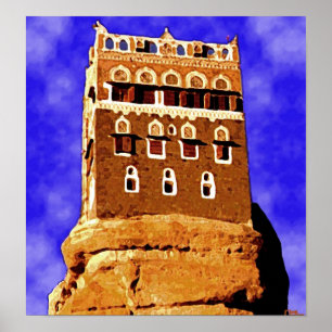 WADI DAHR Yemen (unweit von Sanaa) Poster