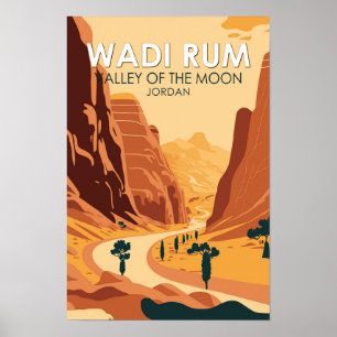 Wadi Rum Jordan Reisen Vintag Poster