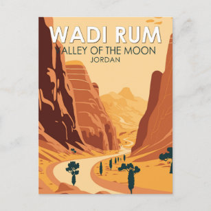Wadi Rum Jordan Reisen Vintag Postkarte