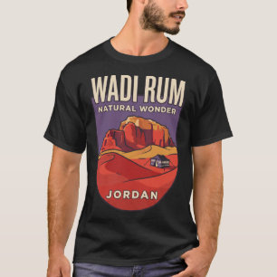Wadi Rum Jordan Vintage Reiseplakat Retro 70er T-Shirt