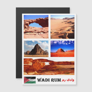 Wadi Rum - Mondtal - Jordanien - Mosaik - Magnetkarte