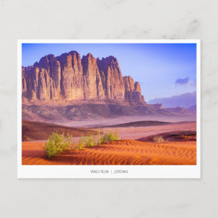 Wadi Rum Wüste in Jordanien, Holiday Postcard Feiertagspostkarte