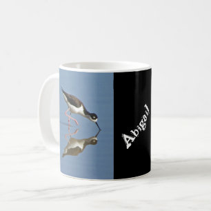 Wading Bird Calm Water Reflection Foto Küste Kaffeetasse
