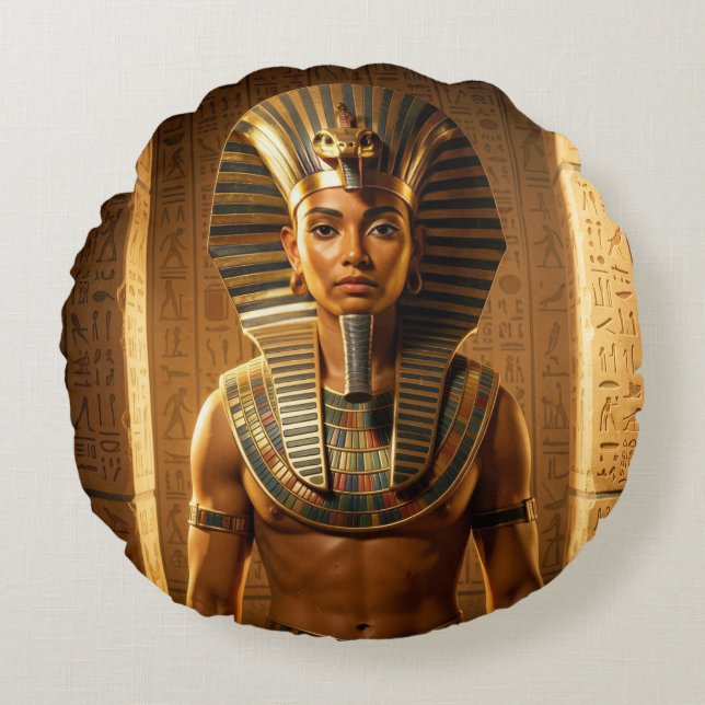 Wadjet – Ägyptische Schlangengöttin´1 Rundes Kissen (Vorderseite)