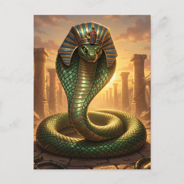 Wadjet – Ägyptische Schlangengöttin´6 Feiertagspostkarte (Vorderseite)