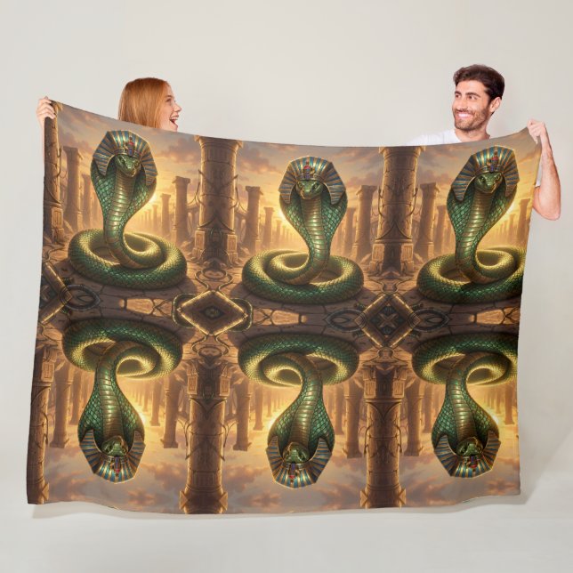 Wadjet – Ägyptische Schlangengöttin´6 Fleecedecke (Beispiel)