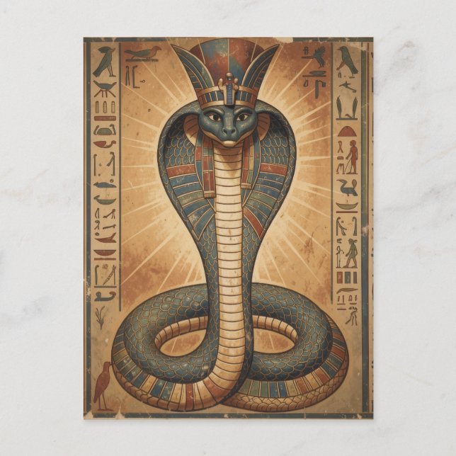 Wadjet – Ägyptische Schlangengöttin´7 Postkarte (Vorderseite)