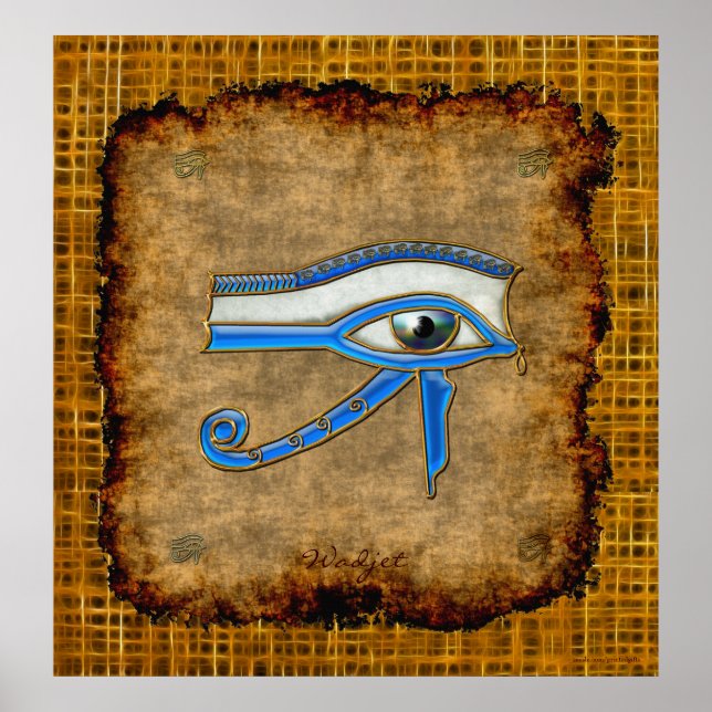 Wadjet Ancient Ägyptian Eye of Prophecy Art Poster (Vorne)