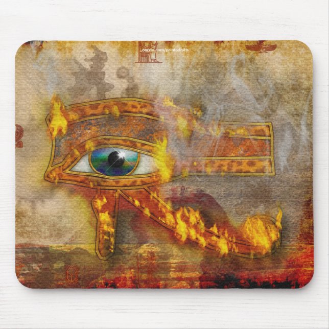 Wadjet, Auge des Horus Sacred Ägyptische Art Mouse Mousepad (Vorne)