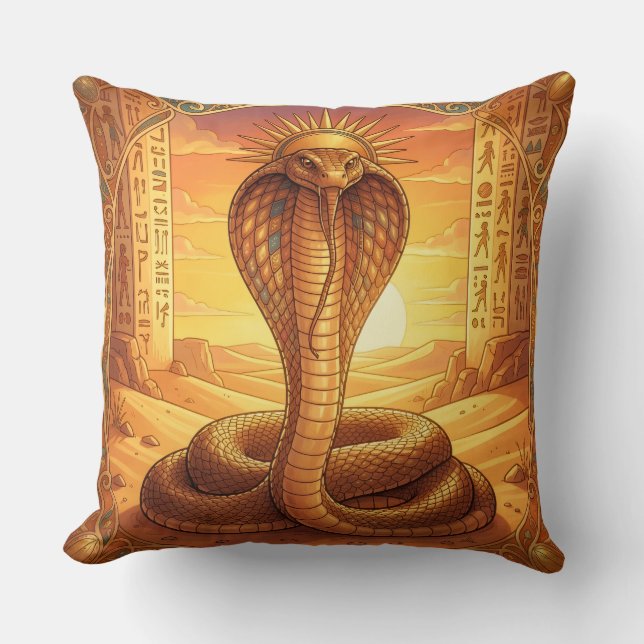 Wadjet – Egyptian Cobra Goddess´1 Kissen (Vorderseite)