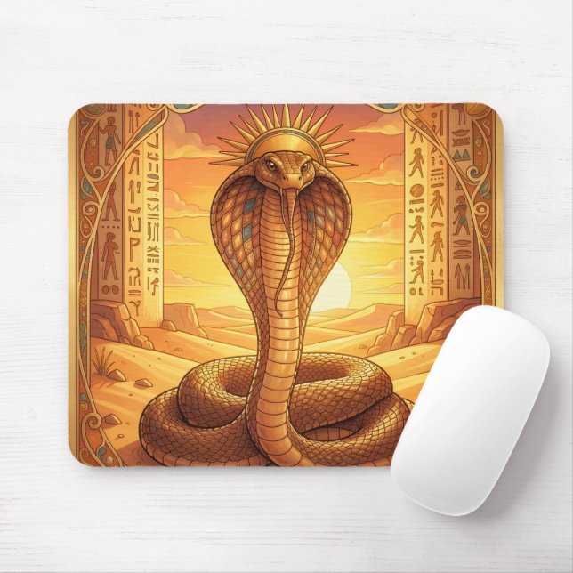 Wadjet – Egyptian Cobra Goddess´1 Mousepad (Mit Mouse)