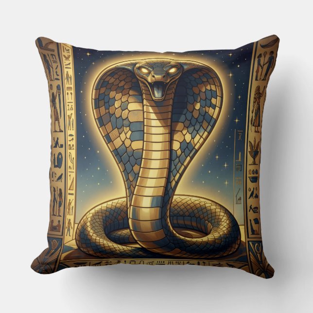 Wadjet – Egyptian Cobra Goddess´3 Kissen (Vorderseite)