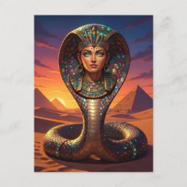 Wadjet – Egyptian Cobra Goddess´7 Feiertagspostkarte