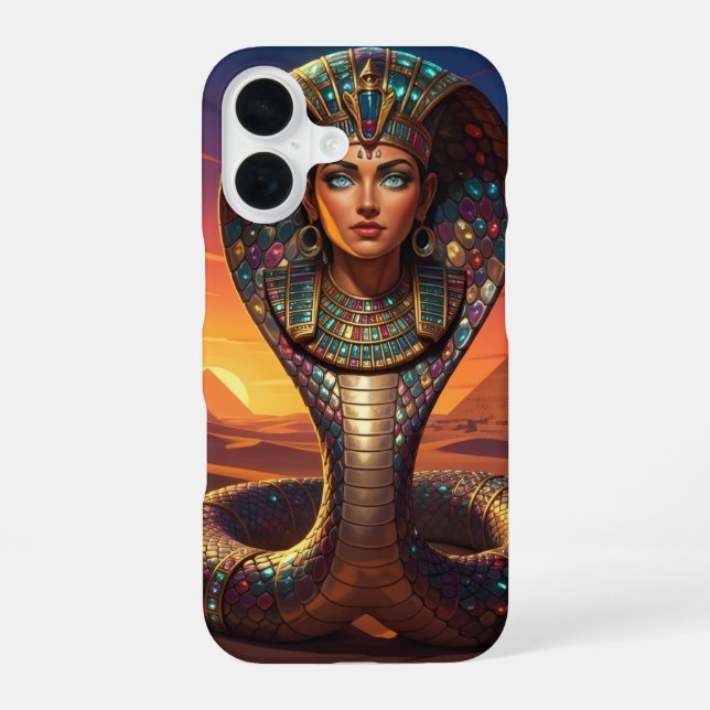Wadjet – Egyptian Cobra Goddess´7 iPhone 16 Hülle (Rückseite)