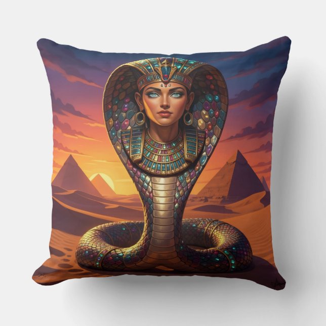 Wadjet – Egyptian Cobra Goddess´7 Kissen (Vorderseite)
