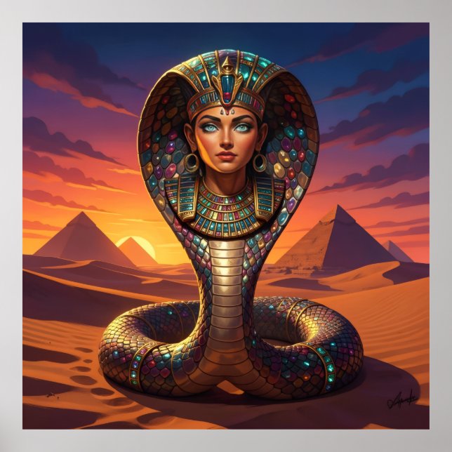 Wadjet – Egyptian Cobra Goddess´7 Poster (Vorne)
