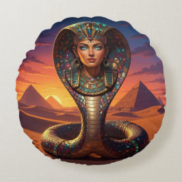 Wadjet – Egyptian Cobra Goddess´7 Rundes Kissen