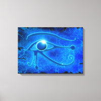 WADJET EYE OF HORUS Blue Fantasy Print