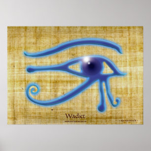 WADJET EYE Papyrus-Effekt Ägyptische Kunstdruckere Poster