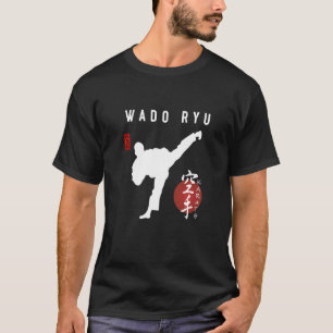 Wado Ryu Karate-Instructor japanische Kanji-Kallig T-Shirt