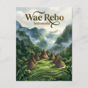 Wae Rebo Dorf Indonesien Postkarte