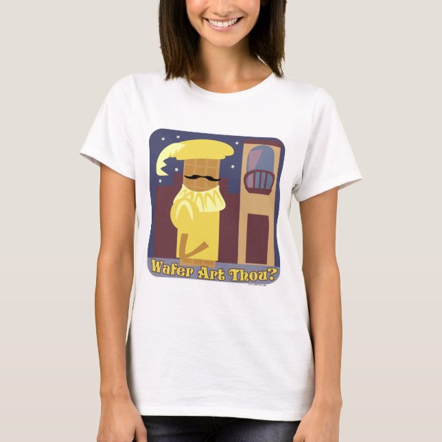 Wafer Art Thou Fun Cookie Pub Cartoon T-Shirt (Vorderseite)